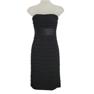 Anne klein strapless midi tiered cocktail dress  